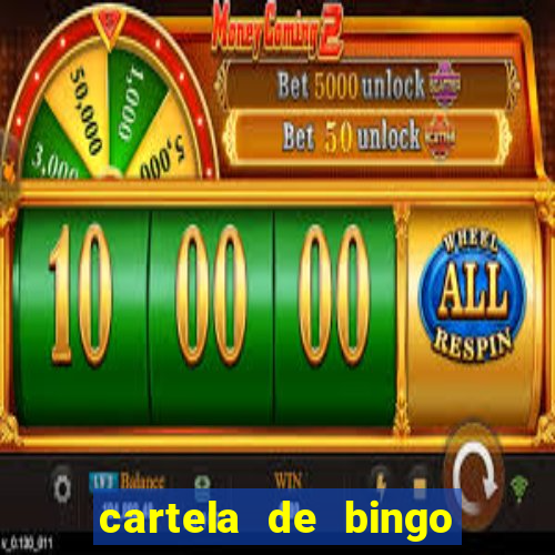 cartela de bingo cha de bebe